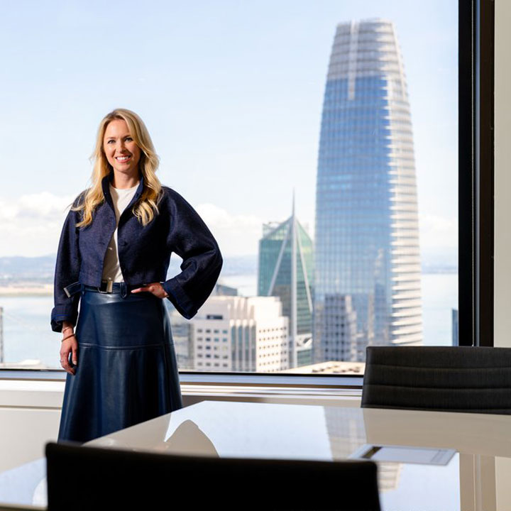 Brittany Boals Moeller, Regional Wealth Management Head at Goldman Sachs, poses for a photo inside the Goldman Sachs offices in San Francisco, Calif. on April 23, 2026.