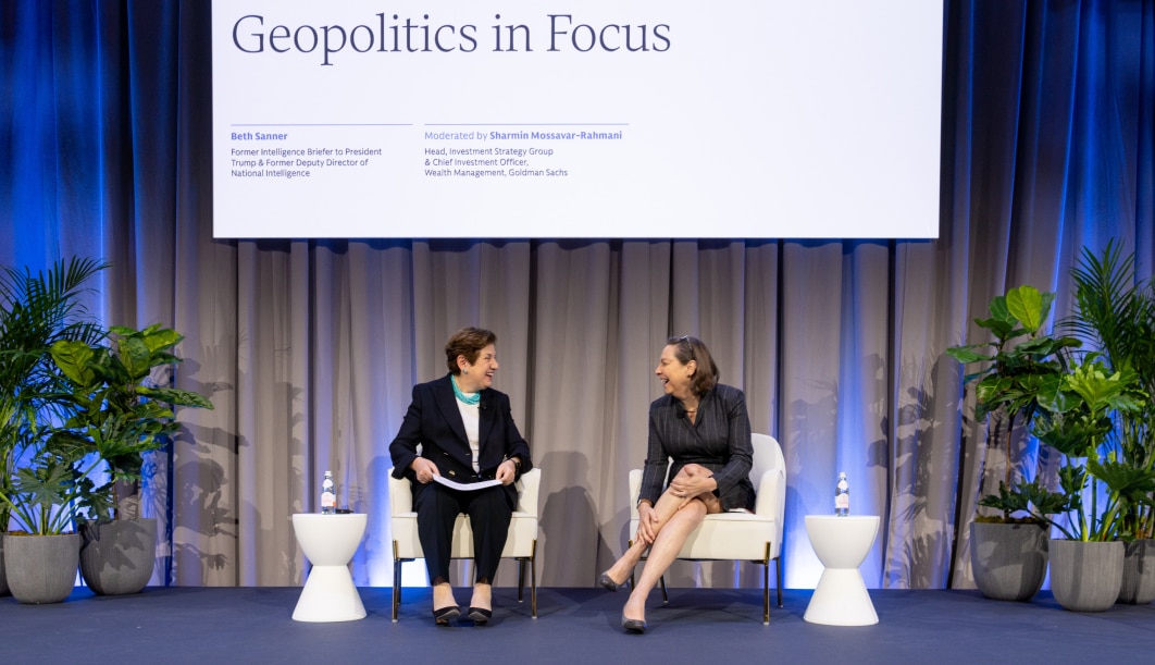 Sharmin Mossavar-Rahmani, Head, Investment Strategy Group & Chief Investment Officer, Wealth Management, Goldman Sachs, and Beth Sanner, Former Intelligence Briefer to President Donald Trump & Former Deputy Director of National Intelligence 