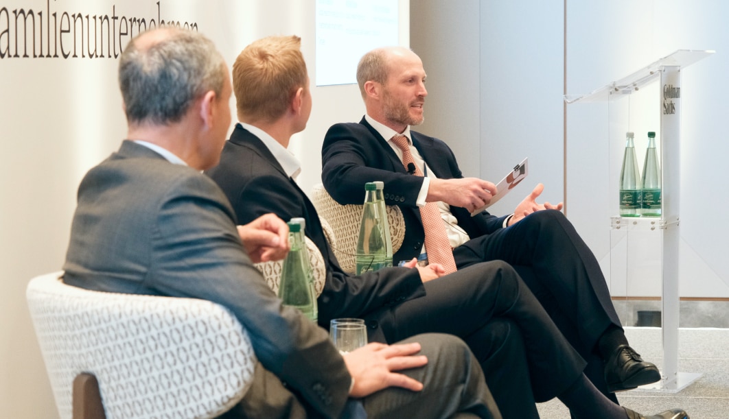 Benoit Valentin, Global Head of Private Equity Fund Investments and Impact Investing, Temasek, and Michael Bruun, Global Co-Head of Private Equity within Goldman Sachs Asset Management, and Rob Mullane, Co-Head of Private Wealth Management in EMEA, Goldman Sachs