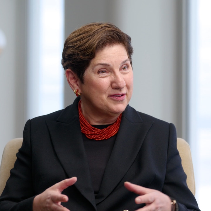 A Professional headshot of Sharmin Mossavar-Rahmani, Chief Investment Officer of Wealth Management and Head of the Investment Strategy Group