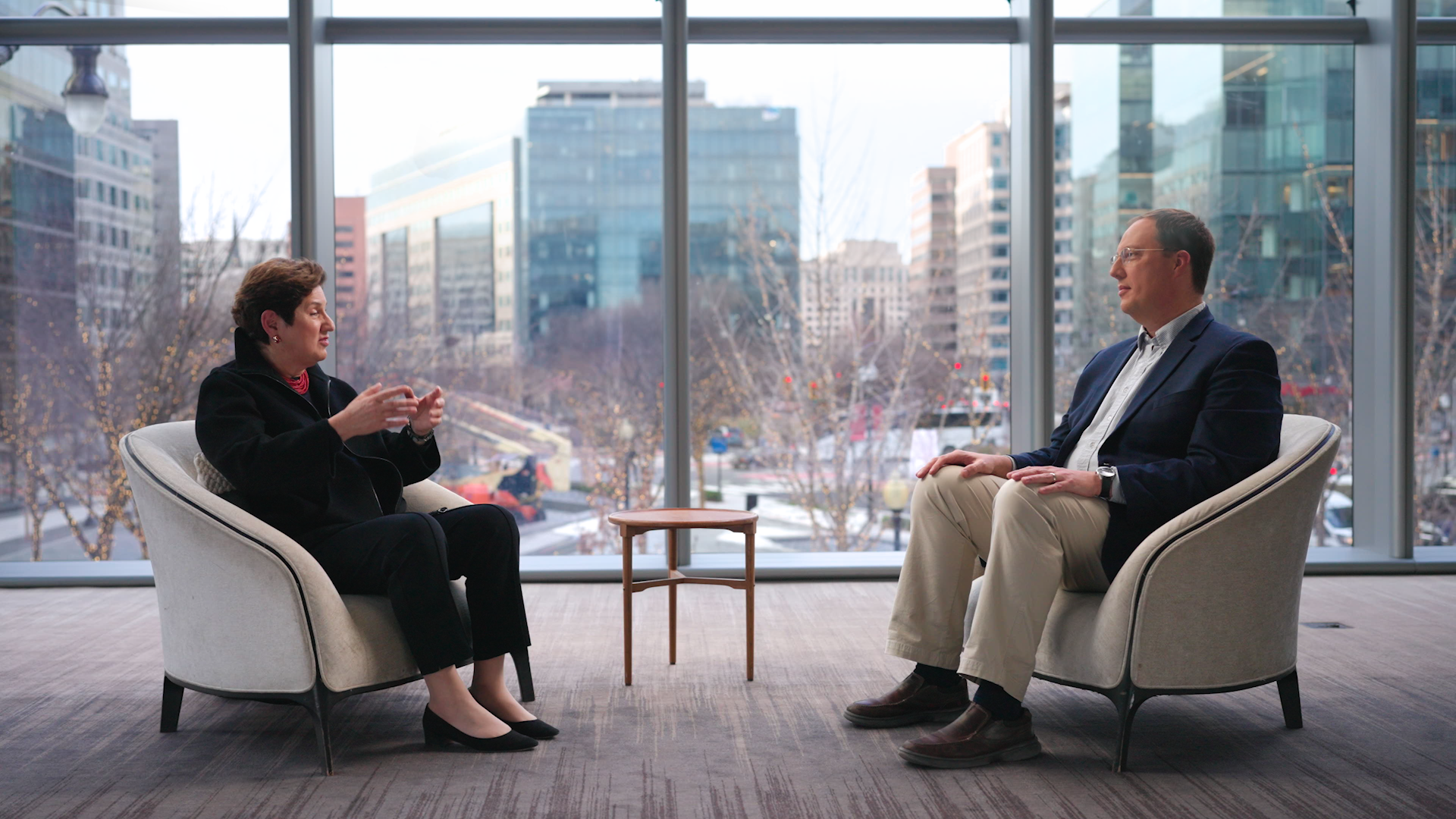 Sharmin Mossavar-Rahmani in conversation with Adam White, the Laurence H. Silberman Chair in Constitutional Governance and a Senior Fellow at the American Enterprise Institute.