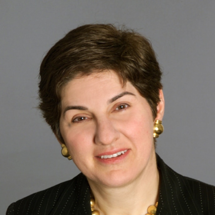 A professional headshot of Sharmin Mossavar-Rahmani